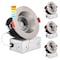 Luxrite 4 Inch LED Recessed Downlight 5 CCT Selectable 2700K5000K 15W 1100LM Dimmable Brushed Nickel, 4PK LR24950 LR24962-4PK - alternate 1
